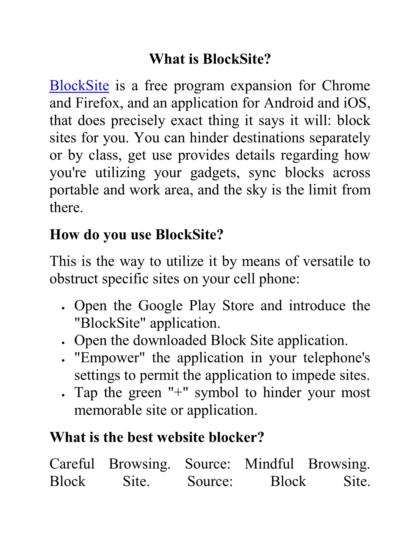 What is BlockSite Blocksite Page 1 4 Flip PDF Online PubHTML5