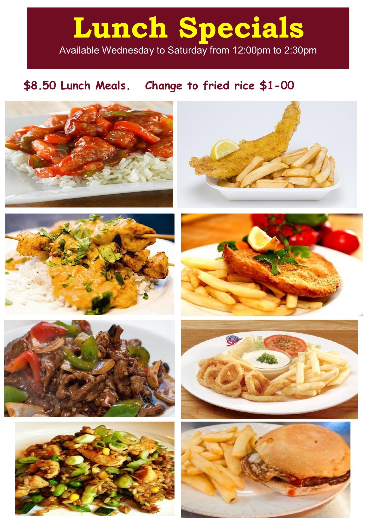 Wednesday to Saturday Lunch Specials larakilborn Page 2 Flip PDF