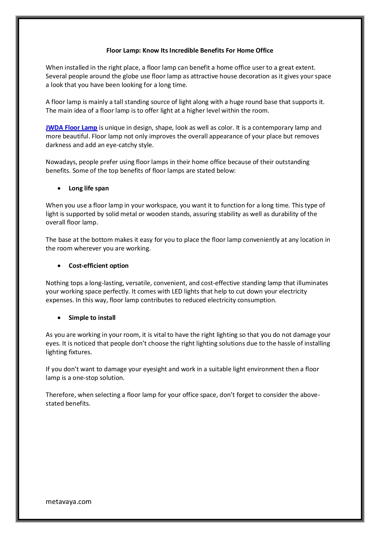 Floor Lamp Know Its Incredible Benefits For Home Office metavaya22