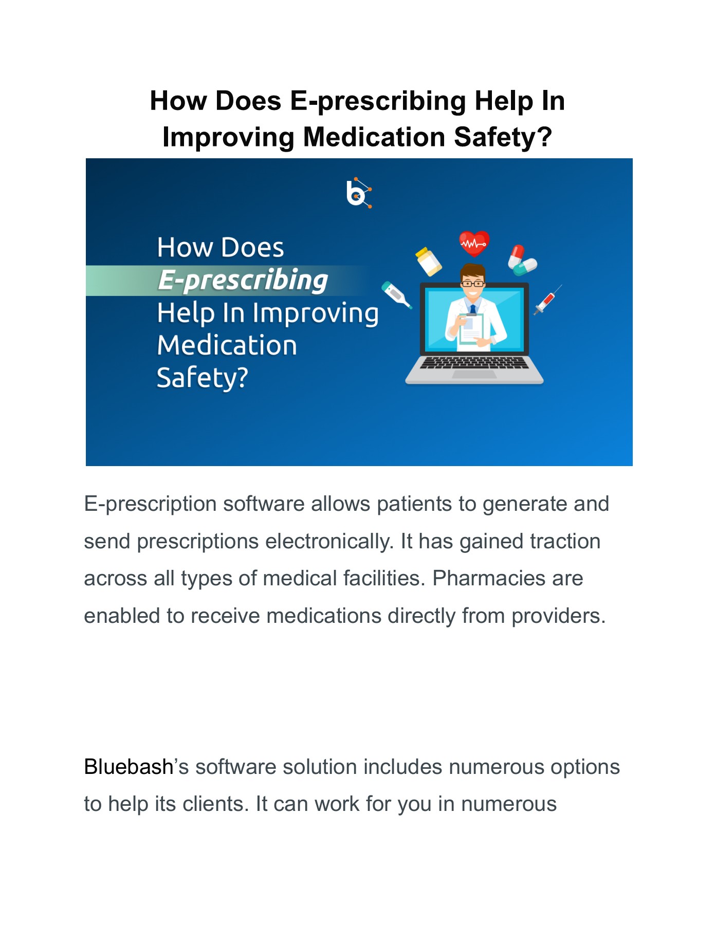 How Does Eprescribing Help In Improving Medication Safety_ Bluebash