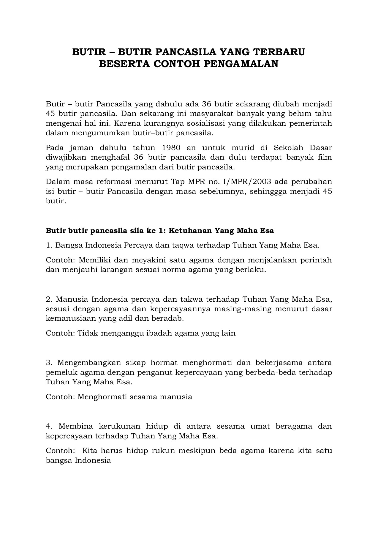 Contoh Sikap Ketuhanan Yang Maha Esa Berbagai Contoh