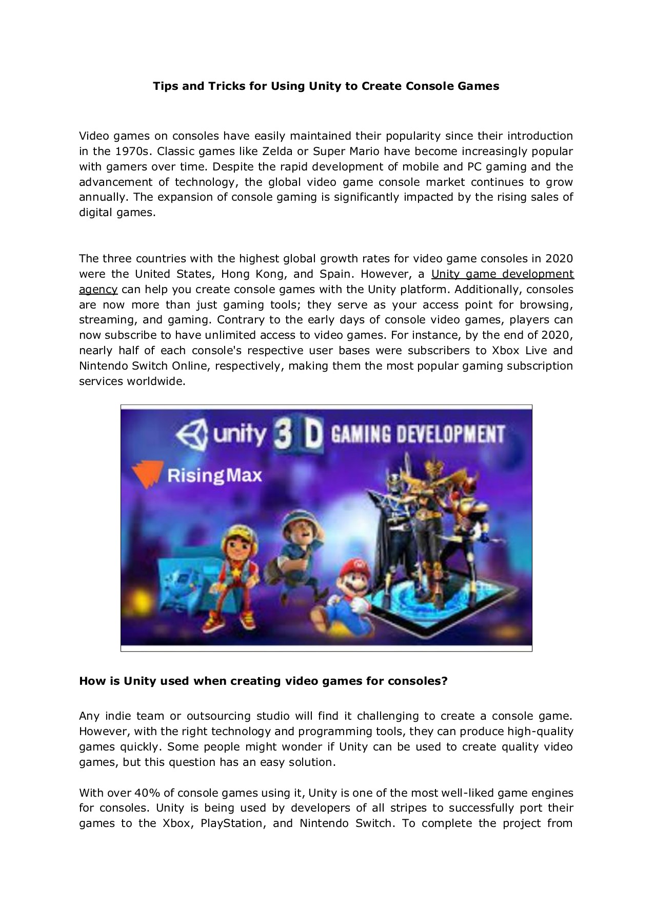 Tips and Tricks for Using Unity to Create Console Games derektbelford Page 1 4 Flip PDF