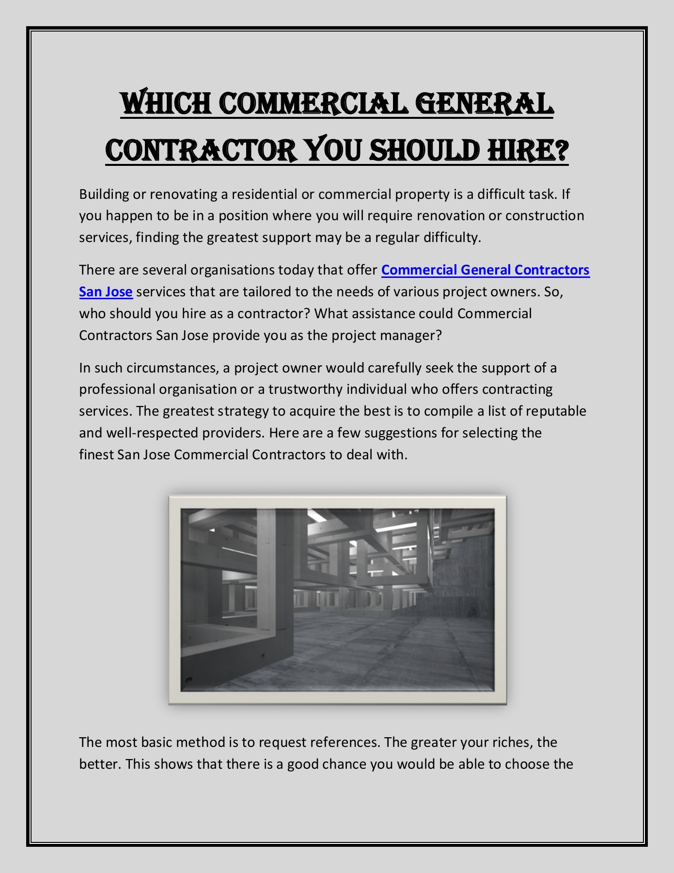 Which Commercial General Contractor You Should Hire Little Brothers Page 1 3 Flip PDF
