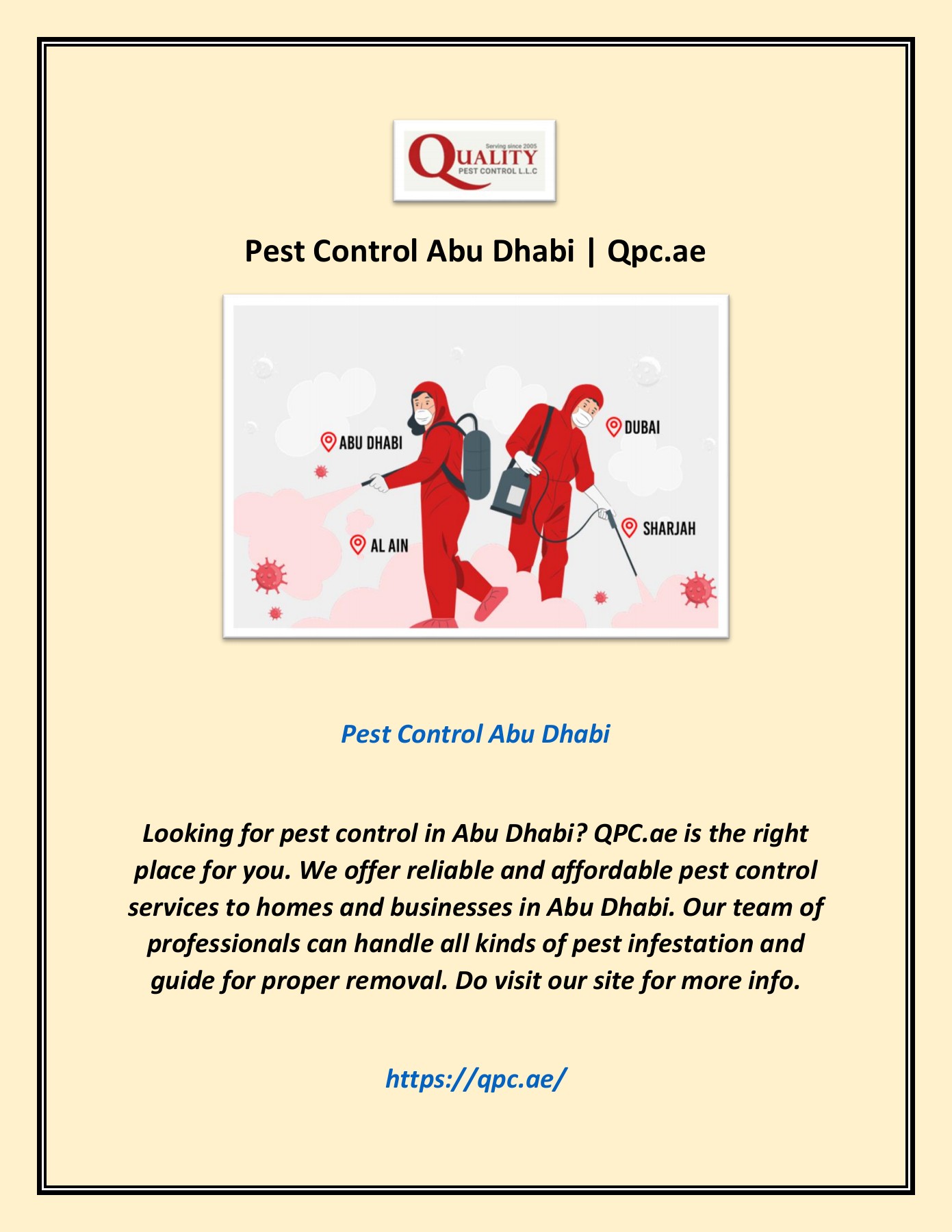 Pest Control Abu Dhabi Qpc.ae quality pestcontrol Page 1 1