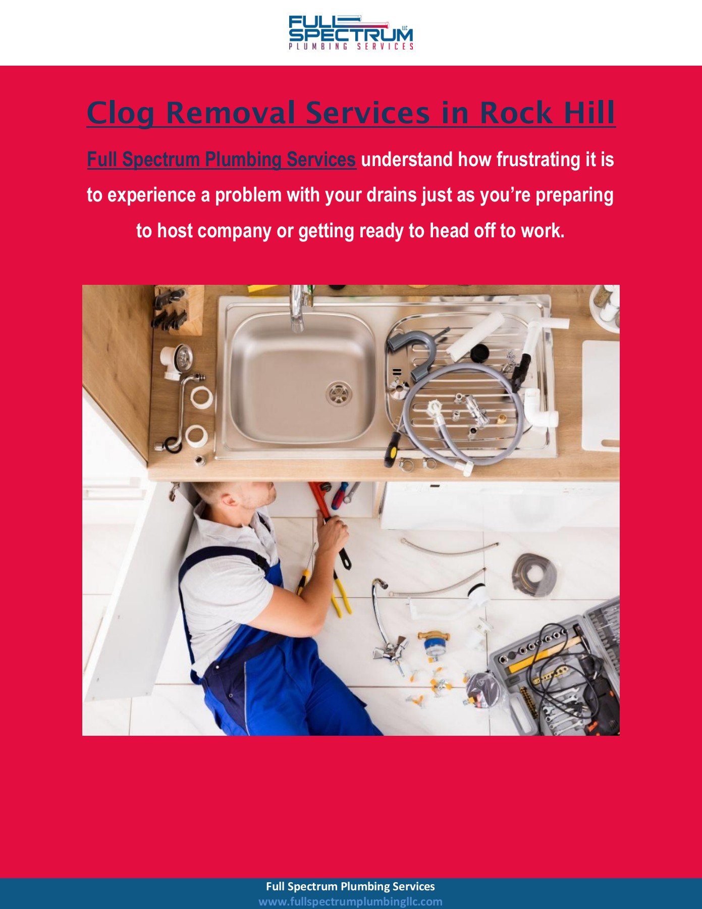 Clog Removal Services in Rock Hill Full Spectrum Plumbing Services Page 1 3 Flip PDF