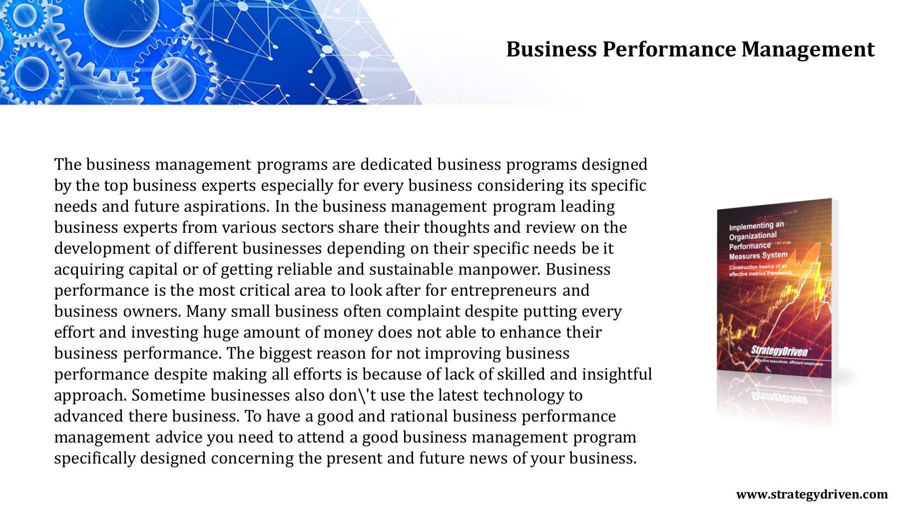 Business Management Programs are Helpful for Businesses in Improving
