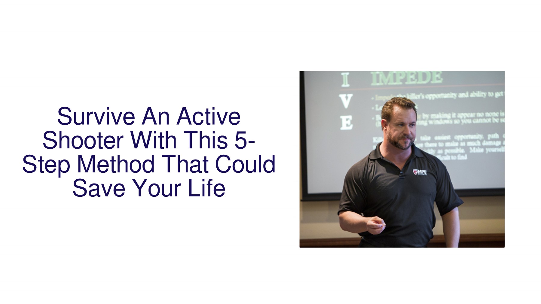 Survive An Active Shooter With This 5Step Method That Could Save Your