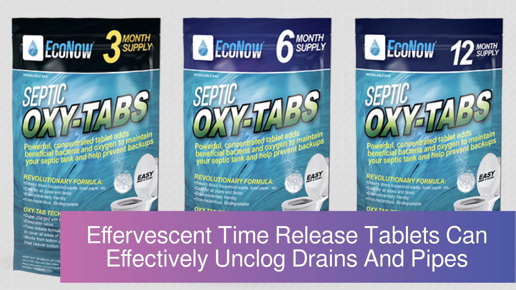 Effervescent Time Release Tablets Can Effectively Unclog Drains And