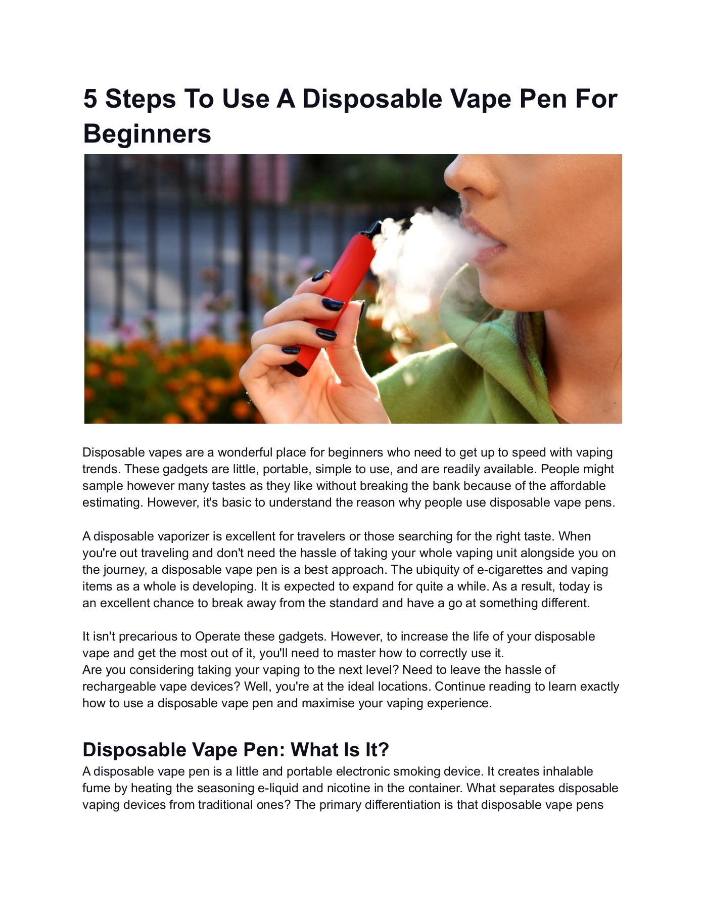 5 Steps To Use A Disposable Vape Pen For Beginners Peter Farnadis
