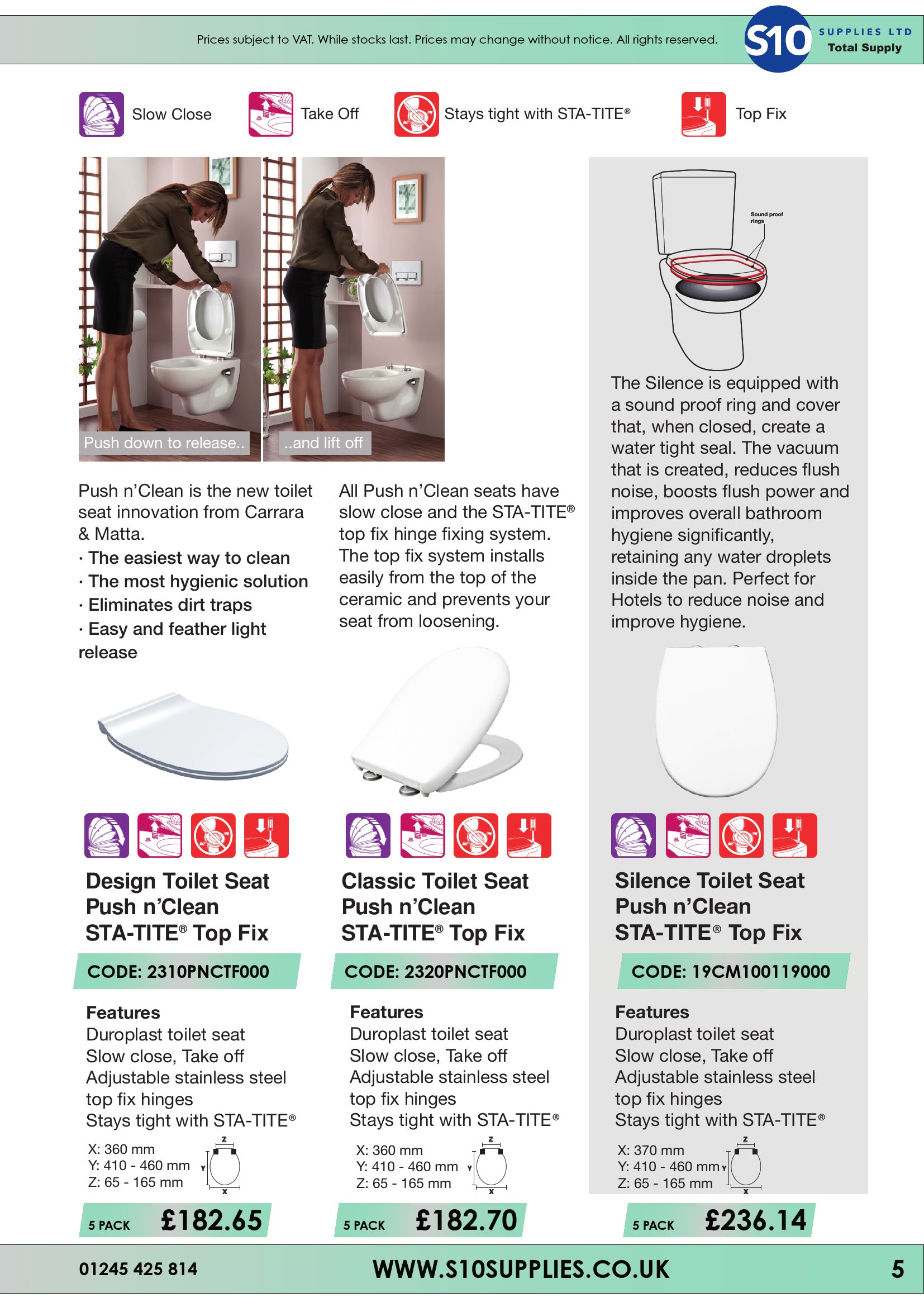 Catalogue Toilet Seat Catalogue 21/22 S10 Supplies Page 5 Flip