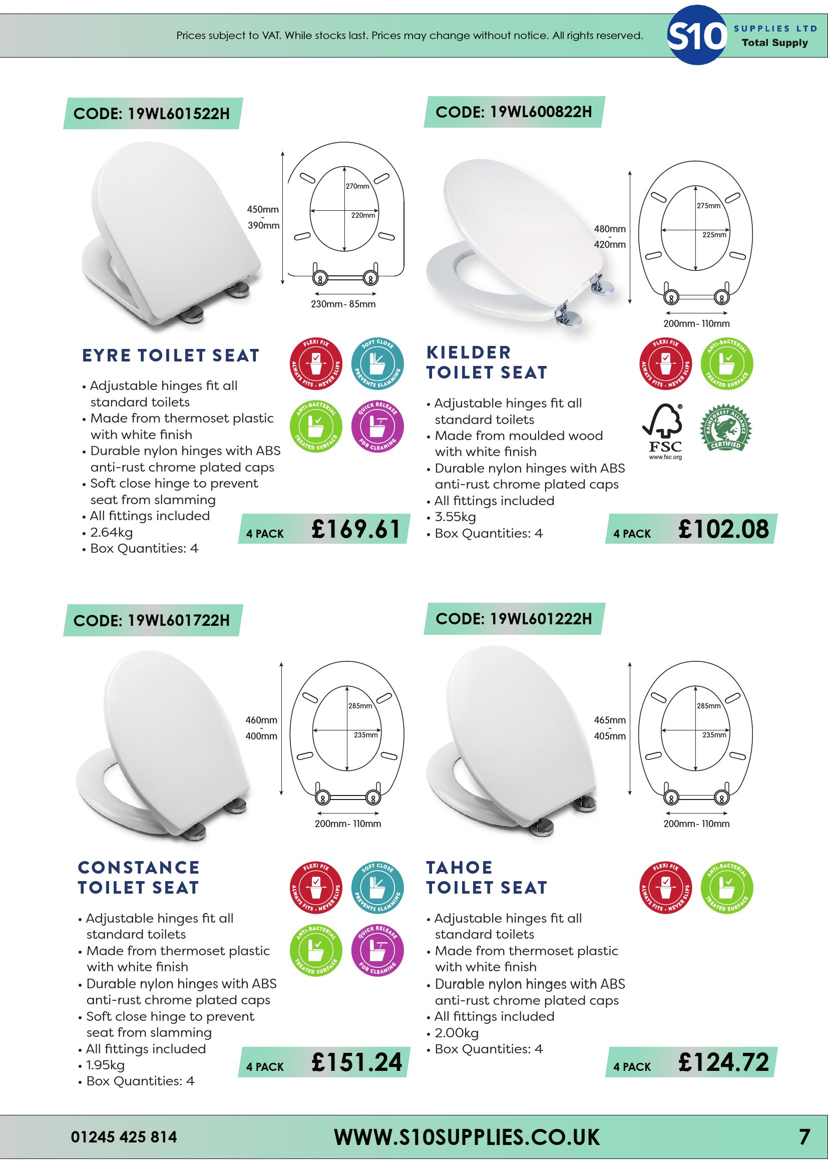 Catalogue Toilet Seat Catalogue 21/22 S10 Supplies Page 7 Flip