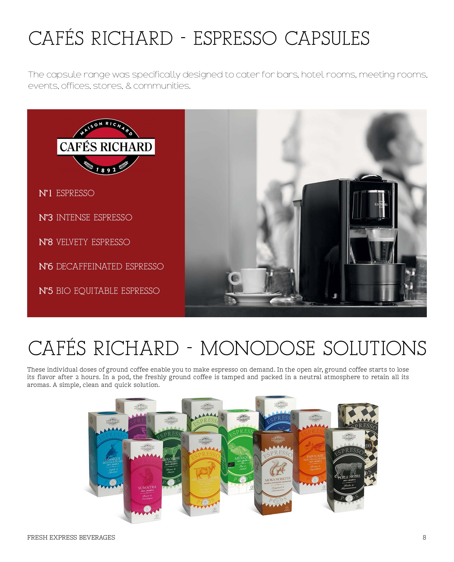 Fresh Express Beverage Catalogue 2021 Page