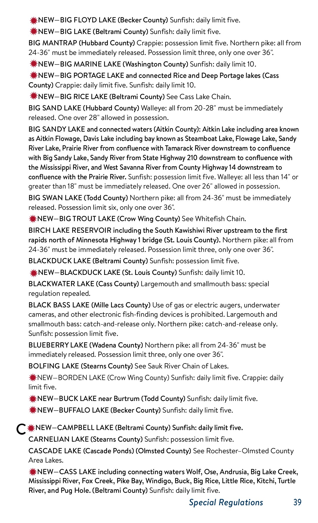 MN Fishing Regulations 2021 Isaac Dixson Page 39 Flip PDF Online