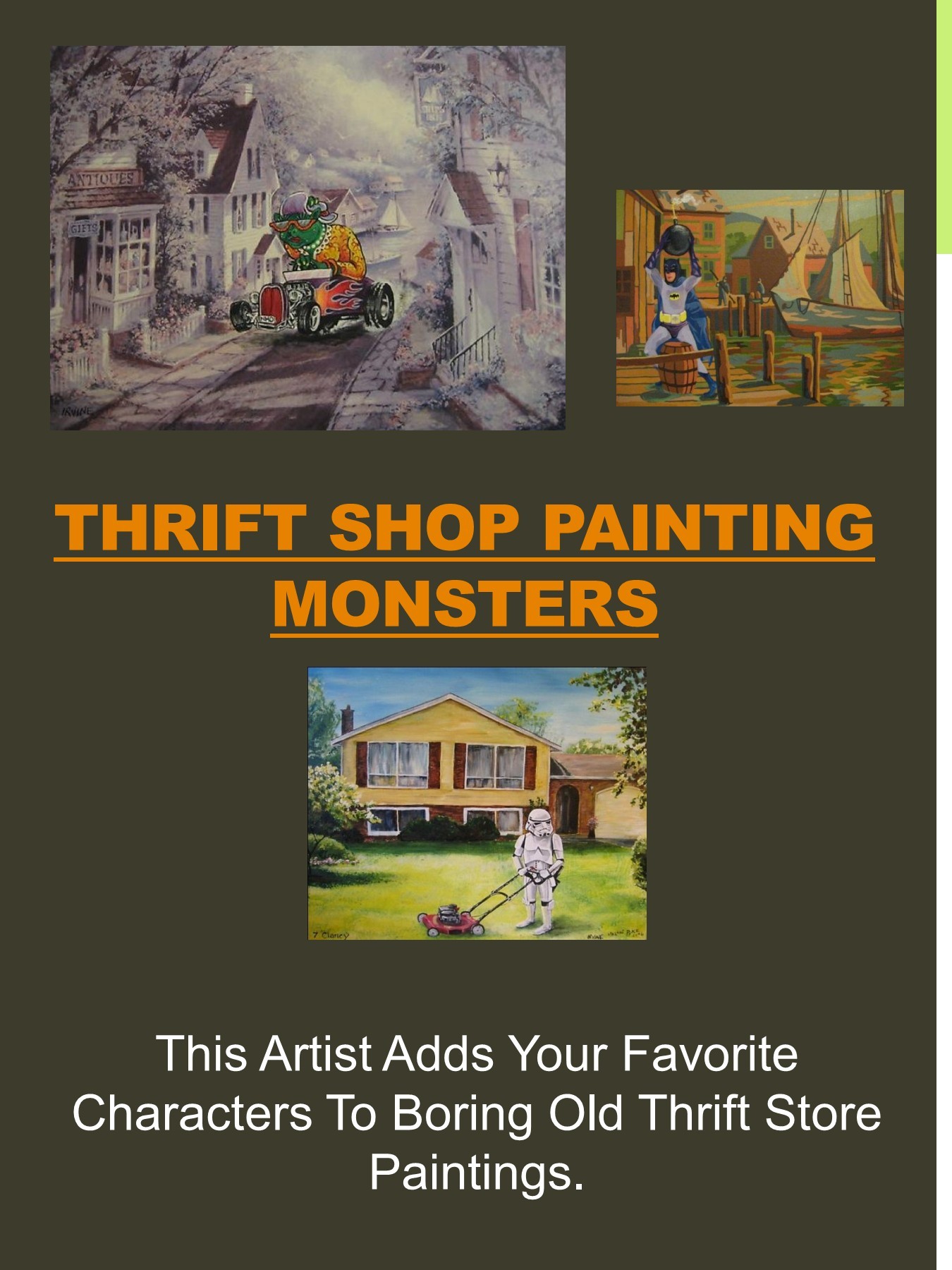 Thrift Shop Painting Monsters creepykidsdrawings Page 1 10 Flip