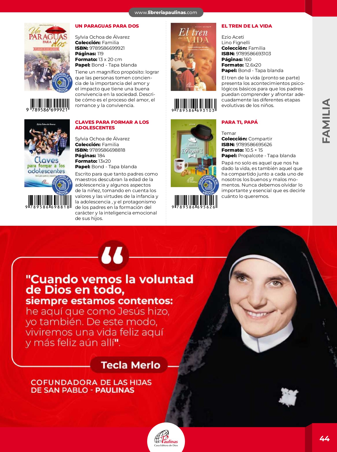 PAULINAS CATALOGO GENERAL 2023 Paulinas Mercadeo Page 44 Flip