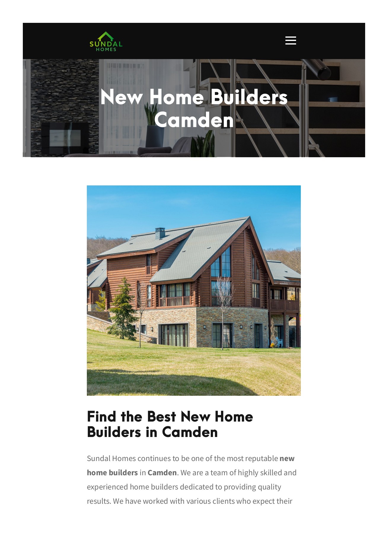 New Home Builders Camden Sundal Homes Page 1 0 Flip PDF Online