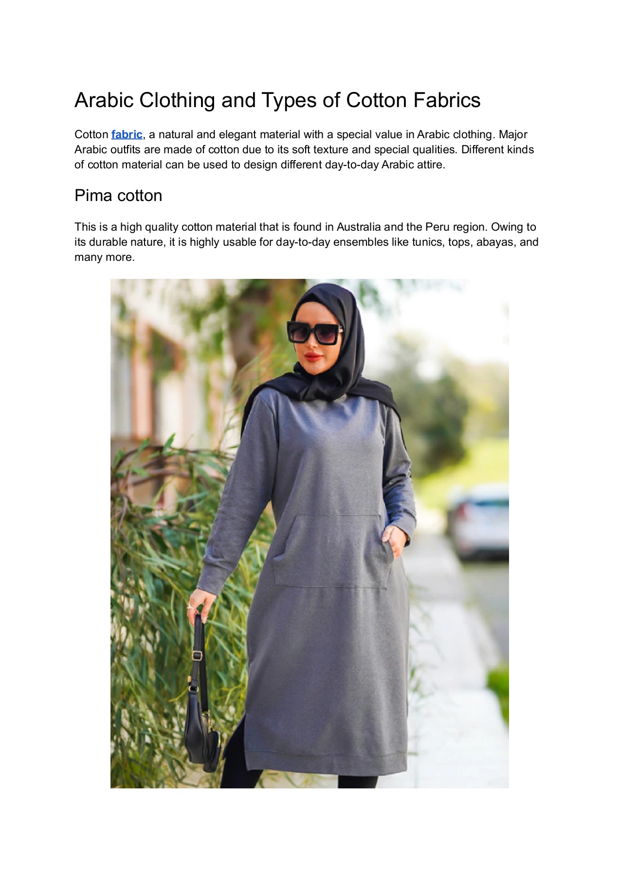 Arabic Clothing and Types of Cotton Fabrics breincathel12 Page 1