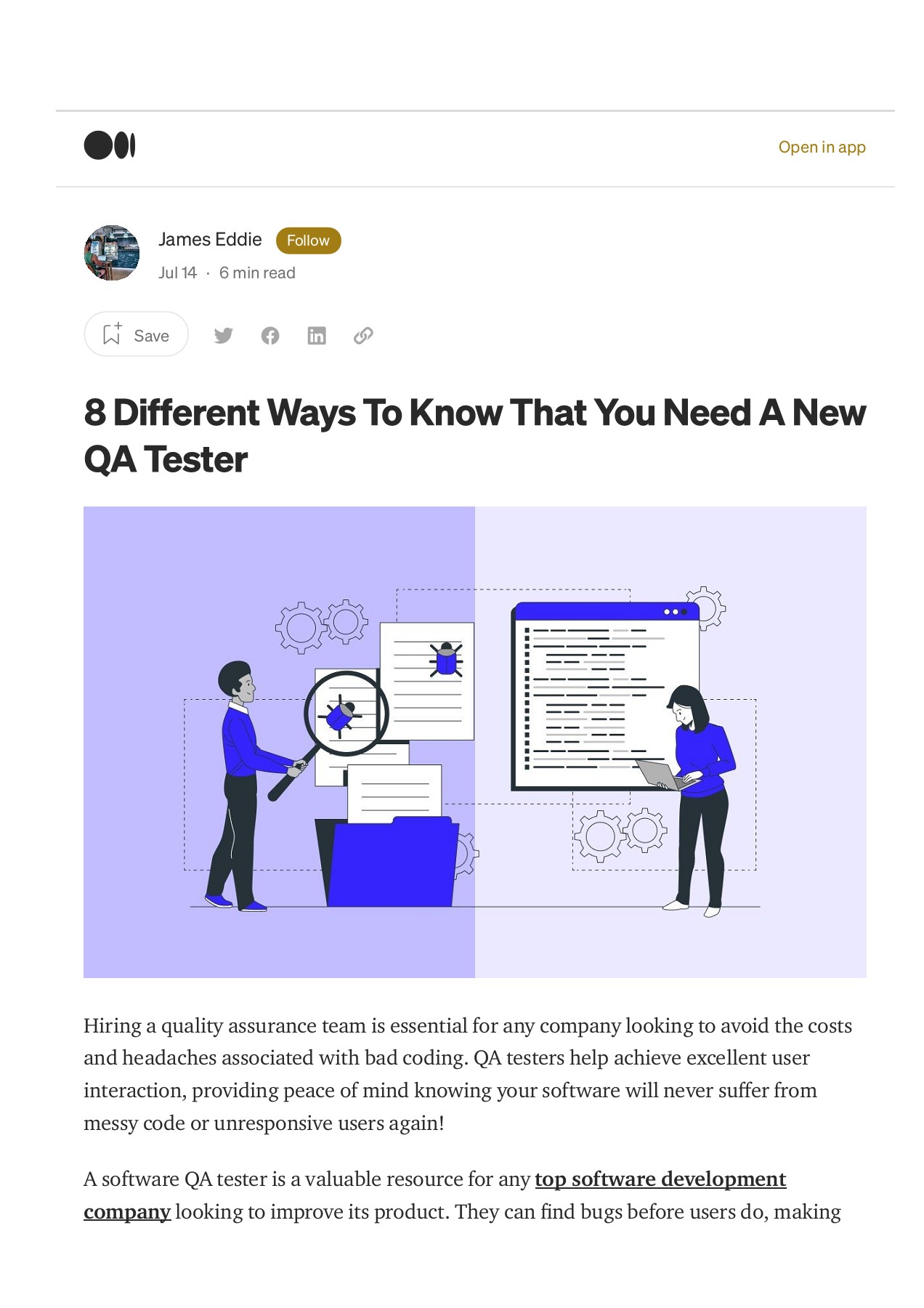 8 Different Ways To Know That You Need A New QA Tester james eddie
