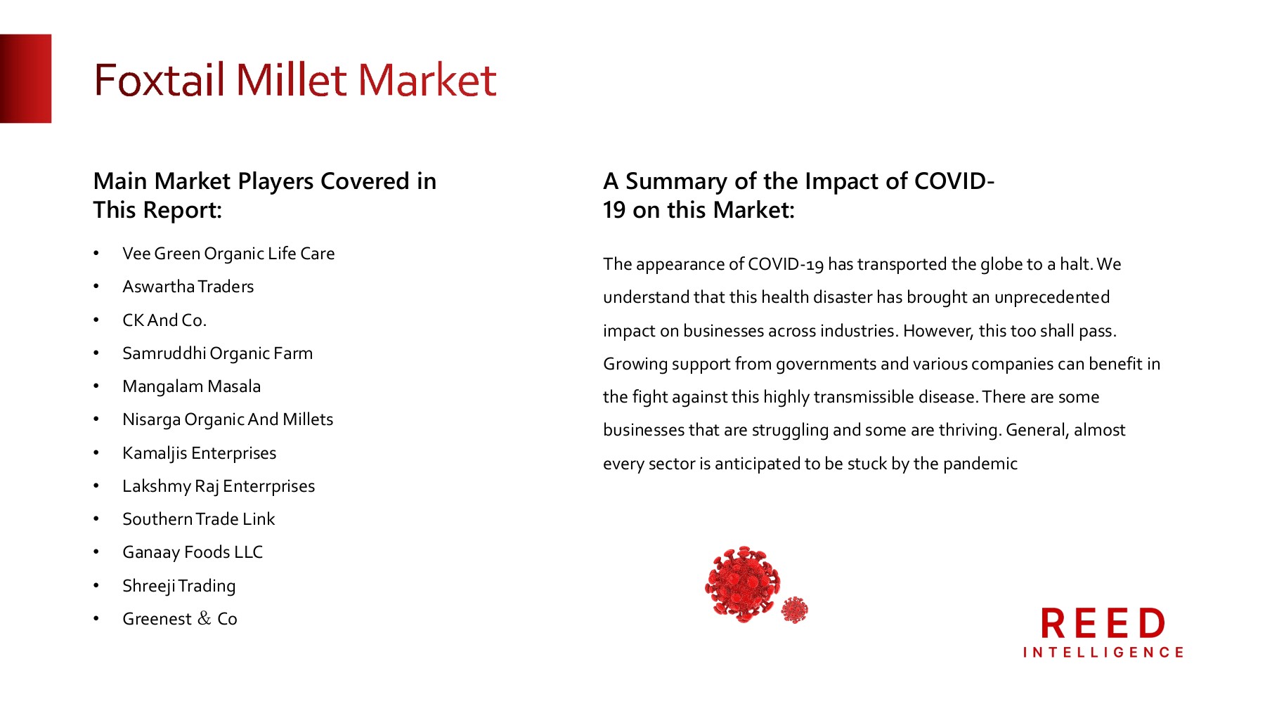 Foxtail Millet Market Analysis Unveiling Key Drivers and Restraints ritika.reedintelligence
