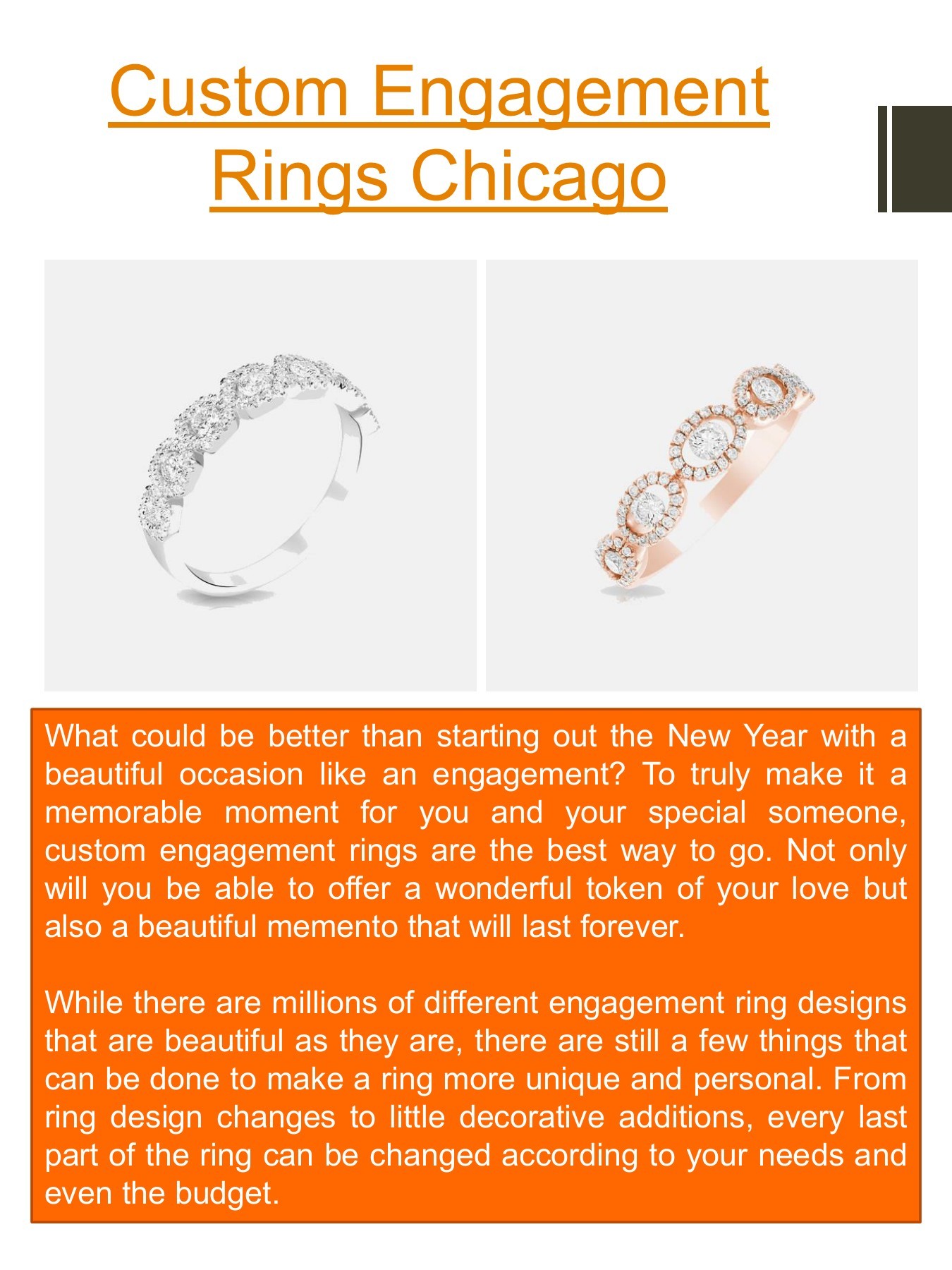 Custom Engagement Rings Chicago Chicago Wedding Bands Cost Page 1