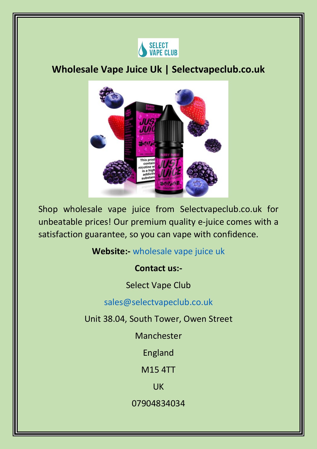 Wholesale Vape Juice Uk Select Vape Club Page