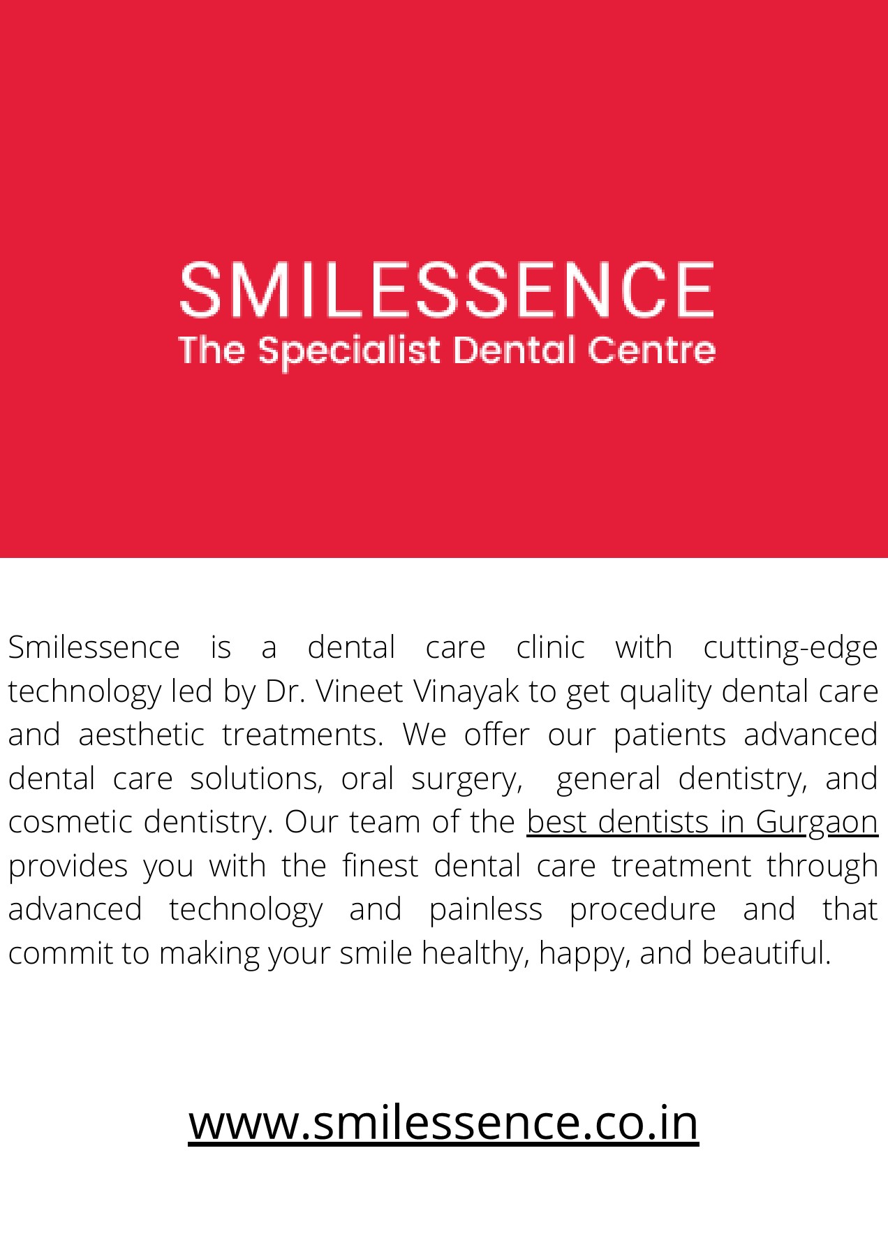 Best Dentist in Gurgaon Smilessence Best Dentist in Gurgaon Page 1 1 Flip PDF Online