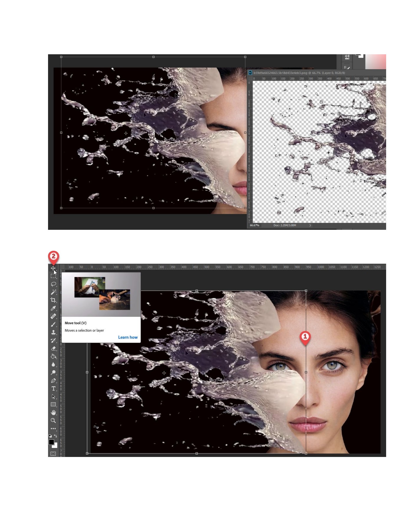 Splash water effect in tutorial cc 542_3D หน้าหนังสือ 9