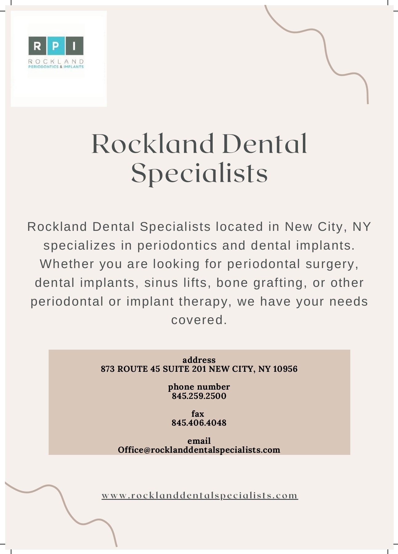 Rockland Dental Specialists Rocklanddentalspecialists Page 1 1