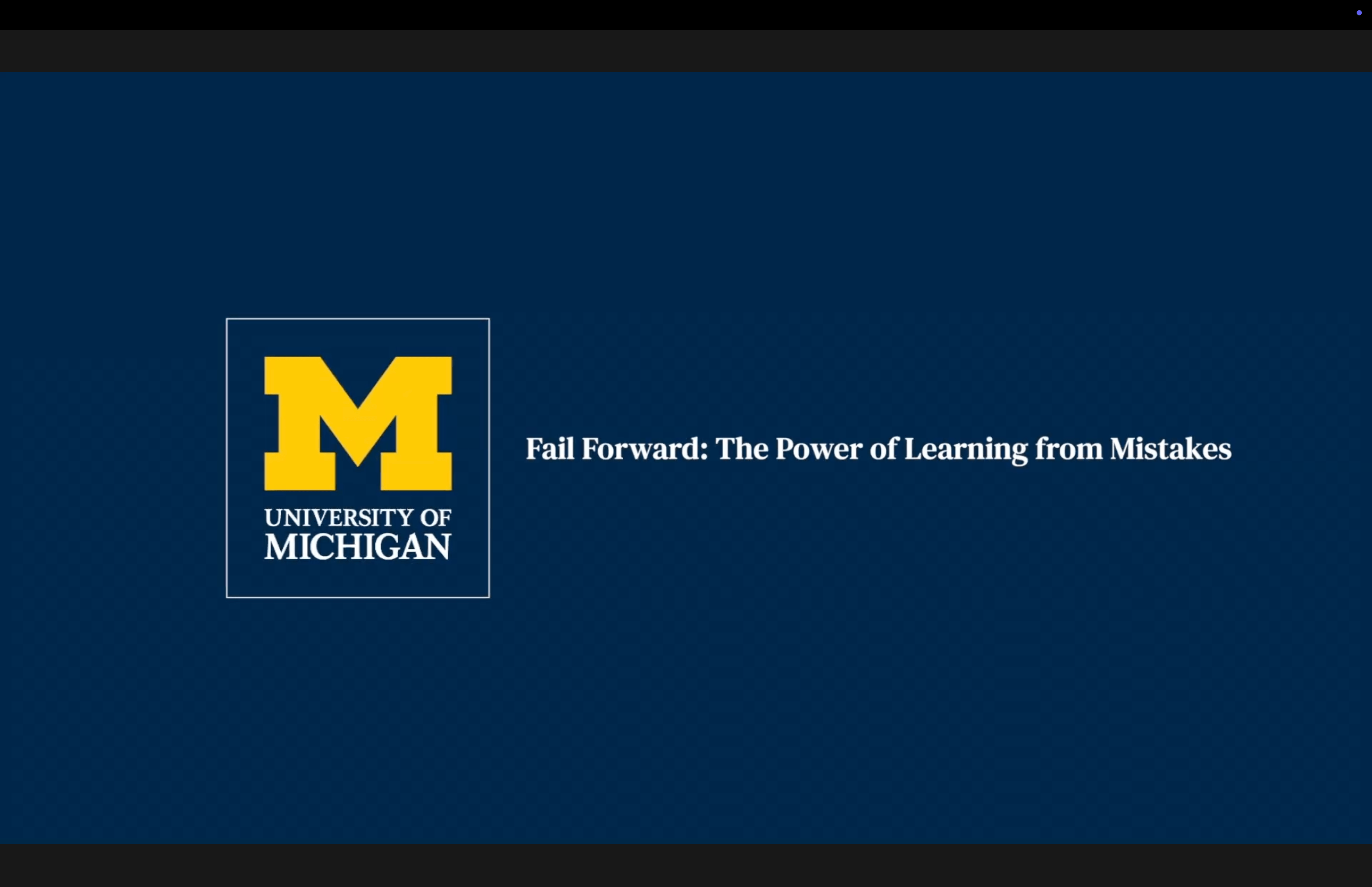 Fail Forward The Power of Learning from Mistakes Michigan Online(06)