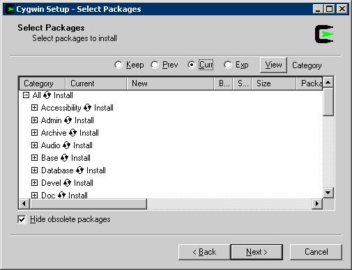 Install R12 (12.0.4) on Windows Create User >> Install Cygwin