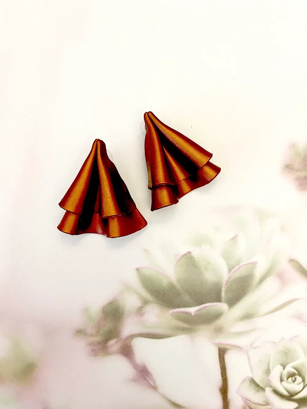 Bronze Queen Studs By Icha Cantero Handmade Jewelry