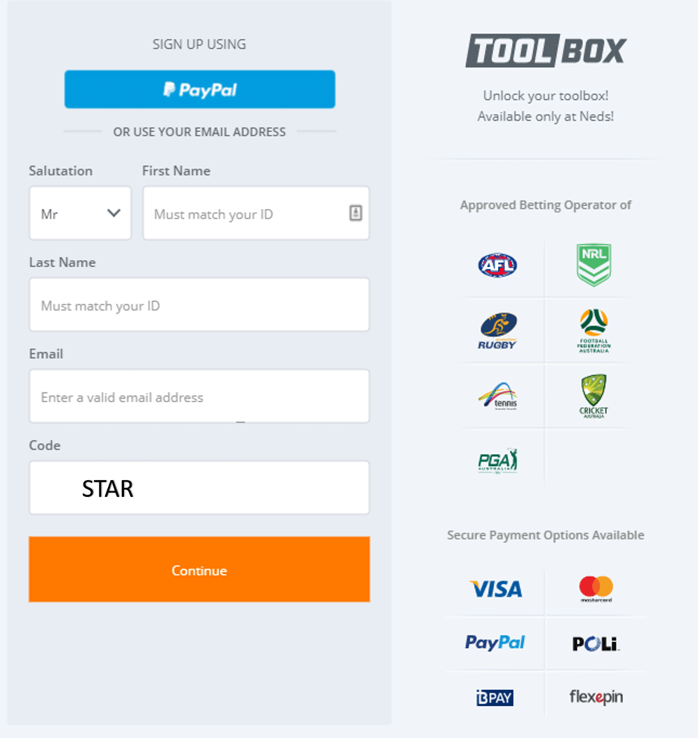 Neds Bonus Code Australia 2020 is STAR New Player
