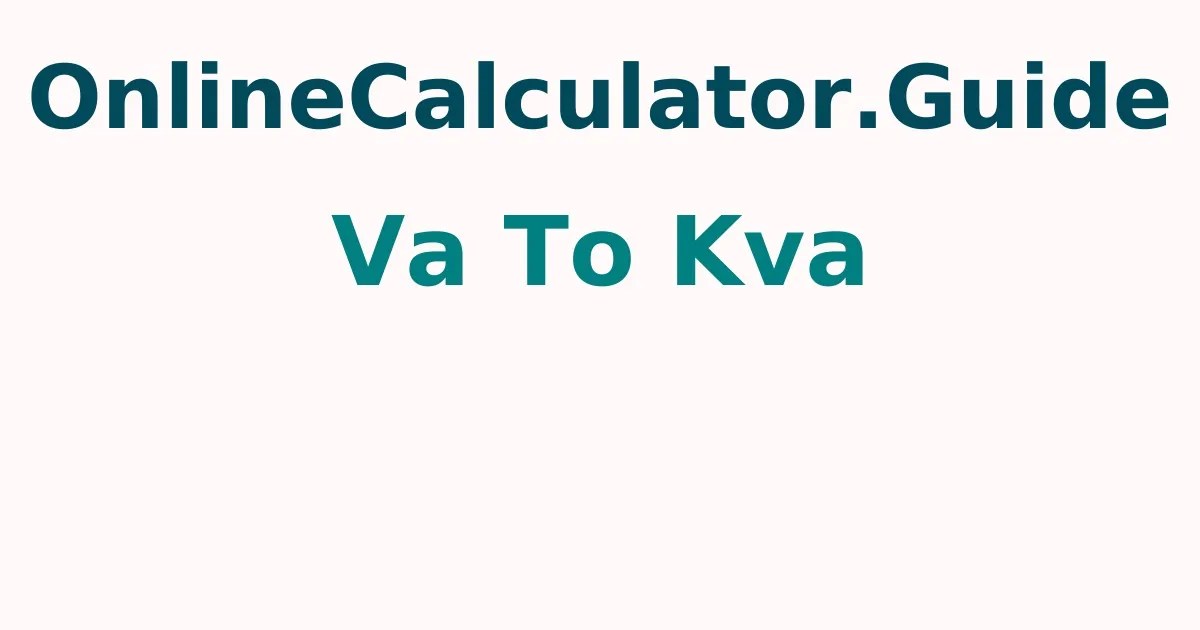 How Many kVA in 446 voltamps? Onlinecalculator.guide