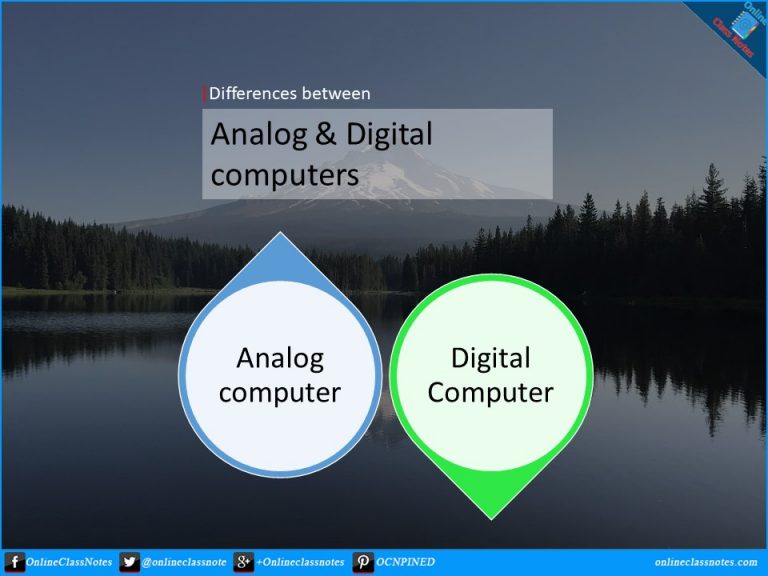 Differences between analog and digital computers « OnlineClassNotes