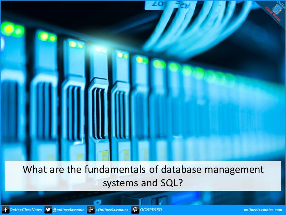 What are the fundamentals of database management systems and SQL