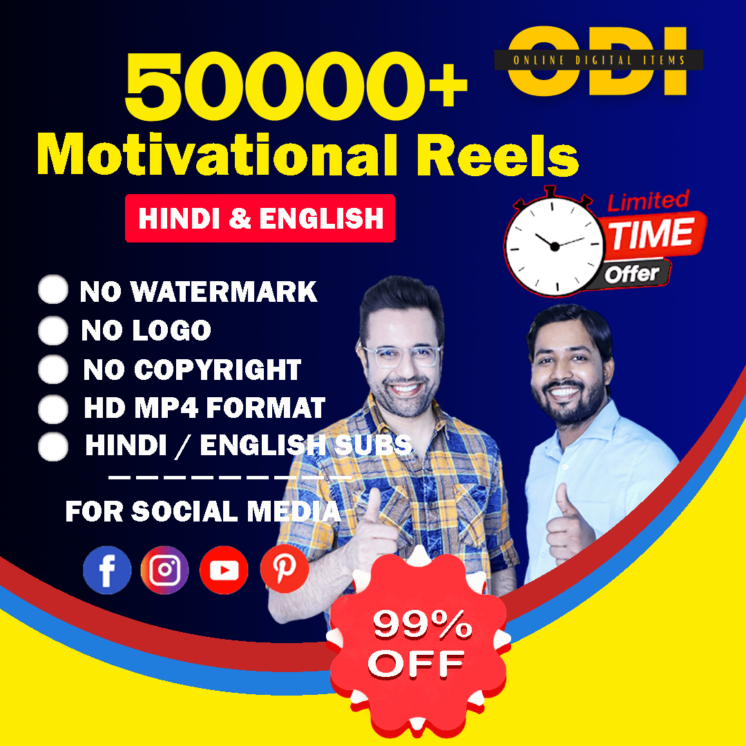 5000+ Hindi Motivational Reels Bundle Online Digital Items