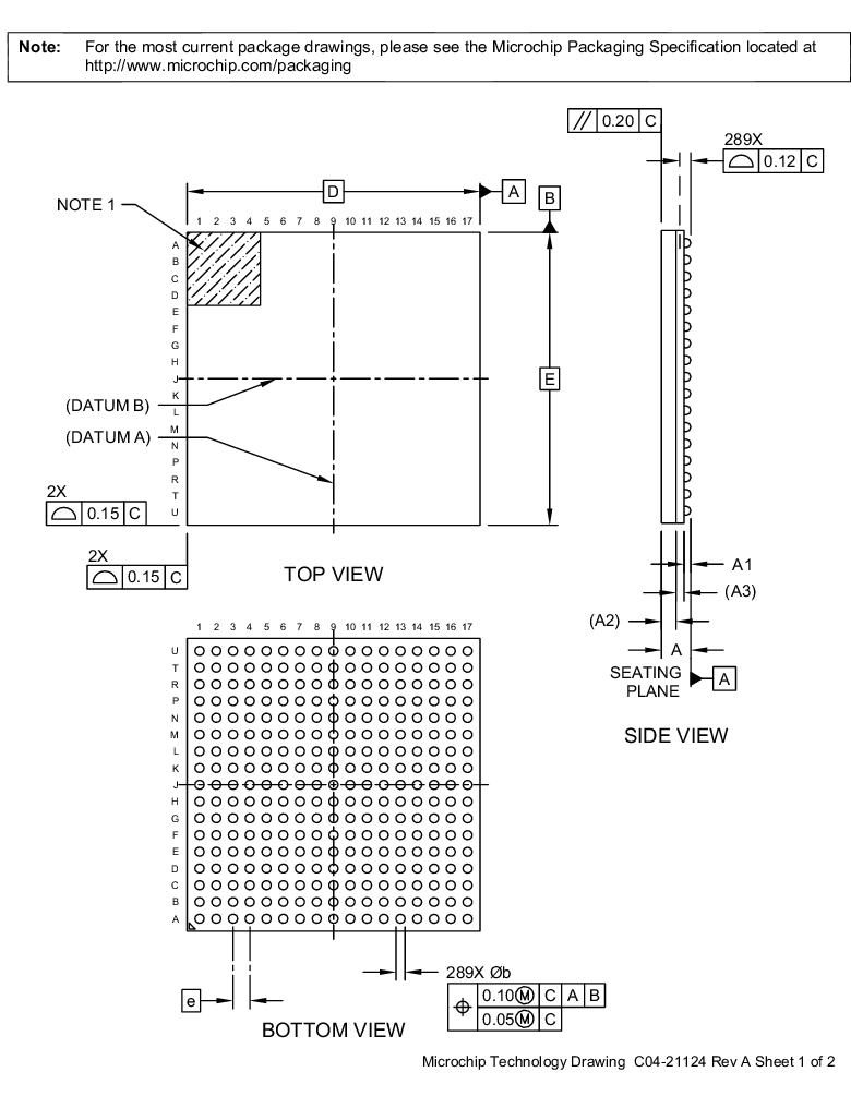 68.1 289Ball Low Profile Fine Pitch Ball Grid Array (AMB) 14x14x1.4
