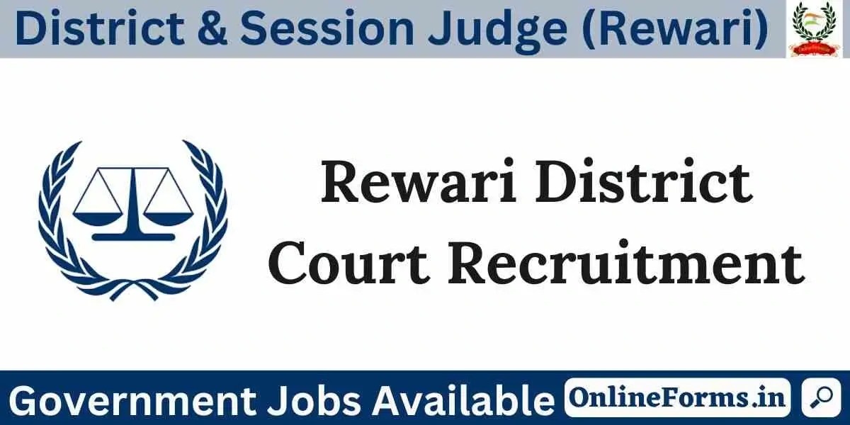 Rewari Court Recruitment 2023 Peon & Process Server
