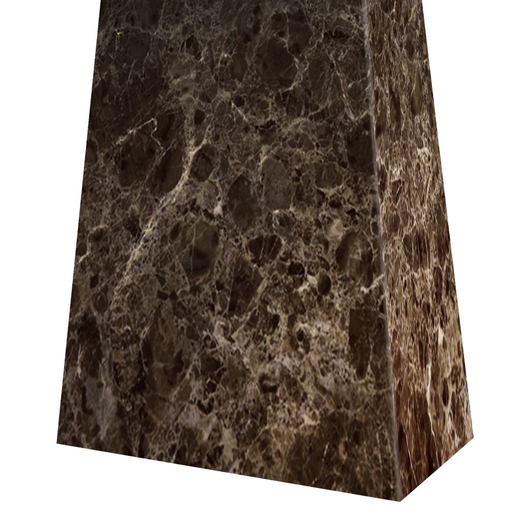 Seagrove Natural Brown Marble Console Table with Lacquer Finish OHI