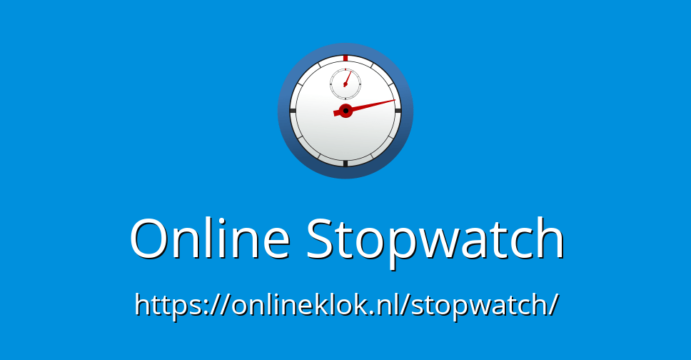 Online Stopwatch OnlineKlok.nl