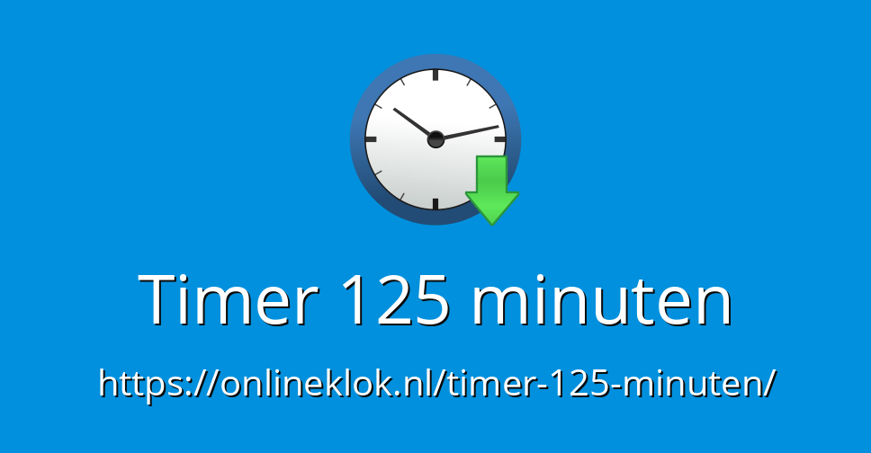 Timer 125 minuten Online Timer