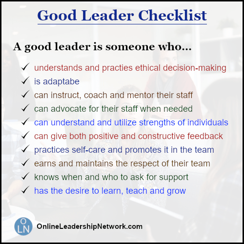 How to Describe a Good Leader Online Leadership Network