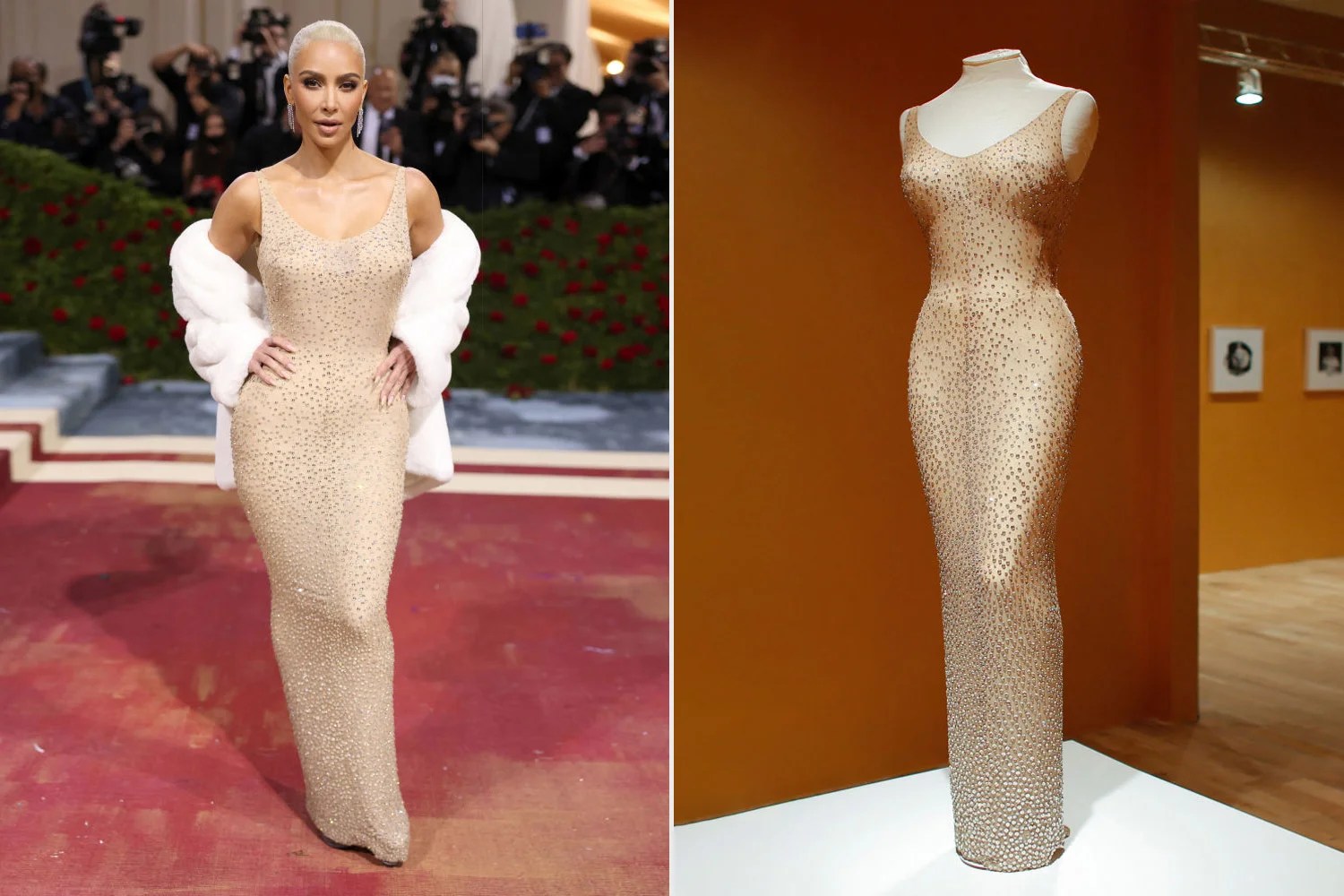 Kim Kardashian has been criticized for ruining Marilyn Monroe's dress