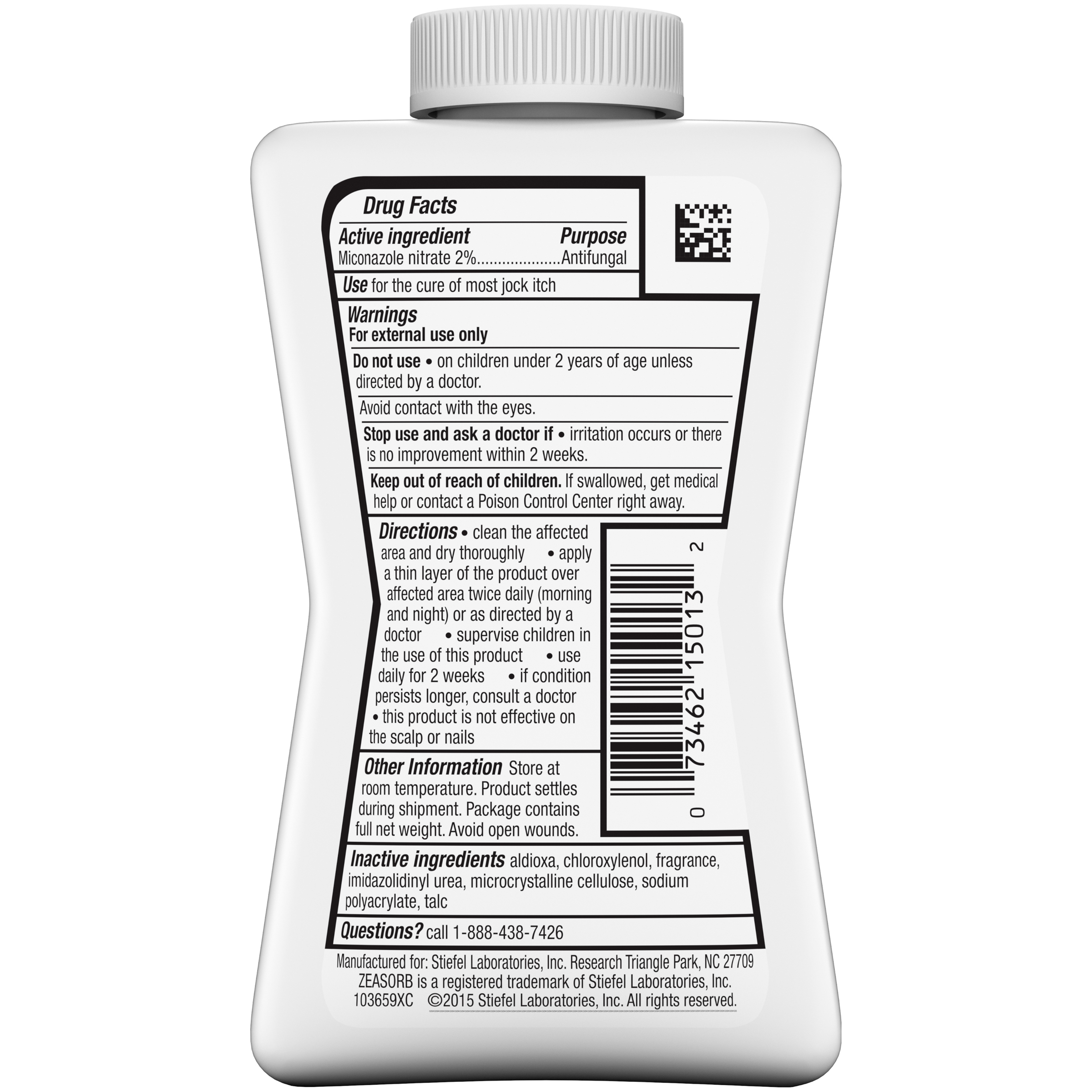 ZeasorbAF Super Absorbent Antifungal Treatment Powder for Jock Itch