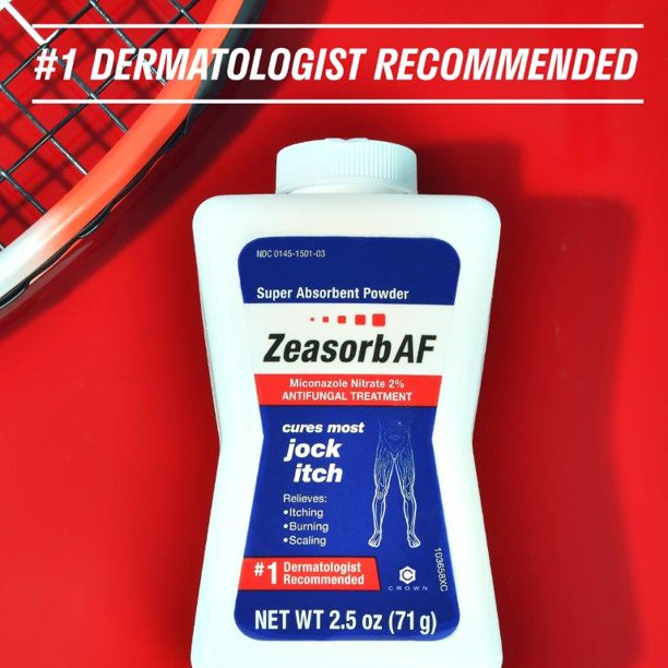 ZeasorbAF Super Absorbent Antifungal Treatment Powder for Jock Itch