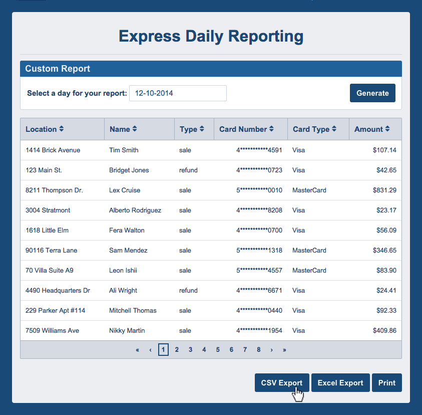 Express Daily Reporting Portal Documentation