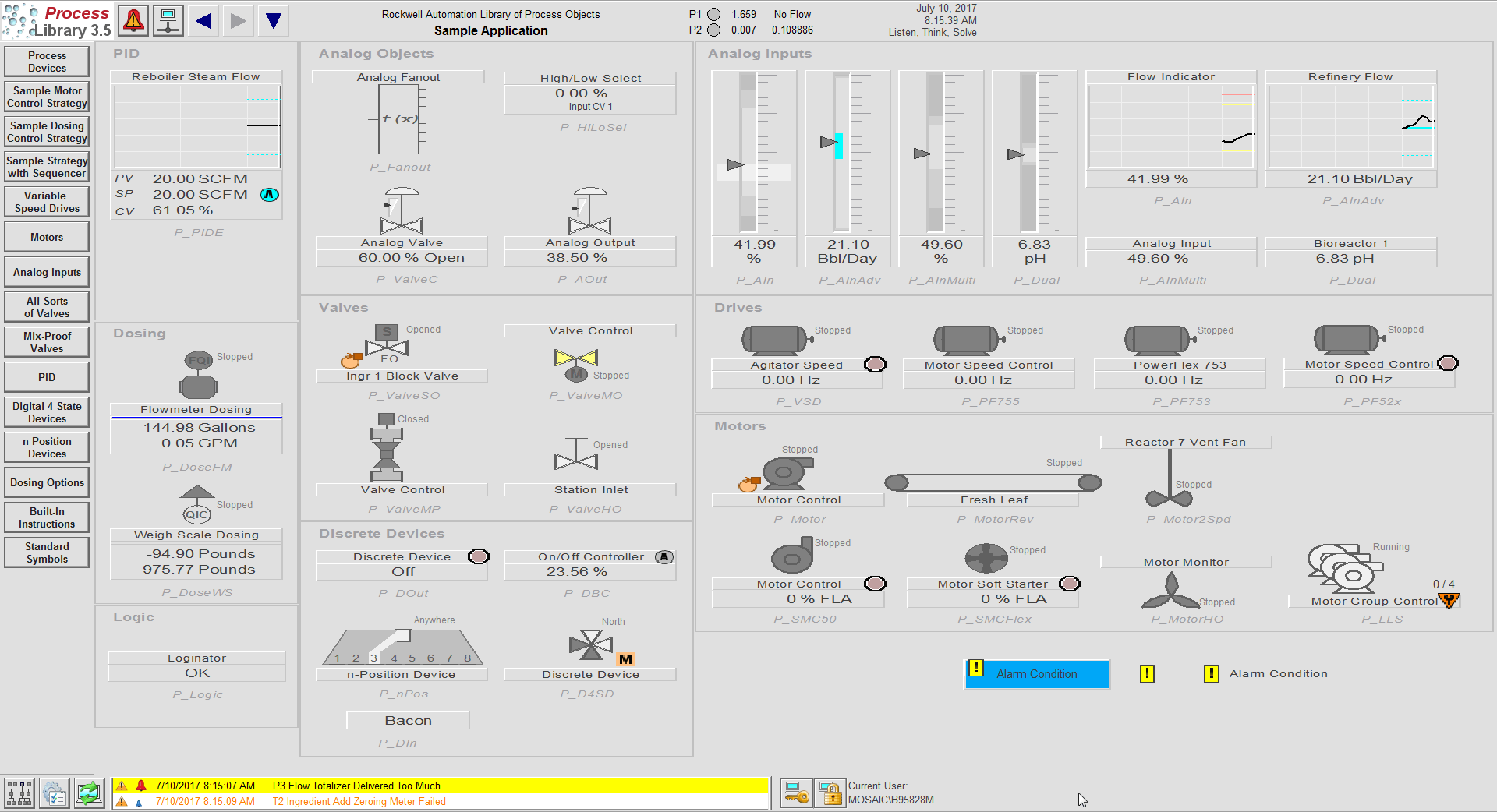 Rockwell Process Library 3.5 HMI Application Online PLC Support