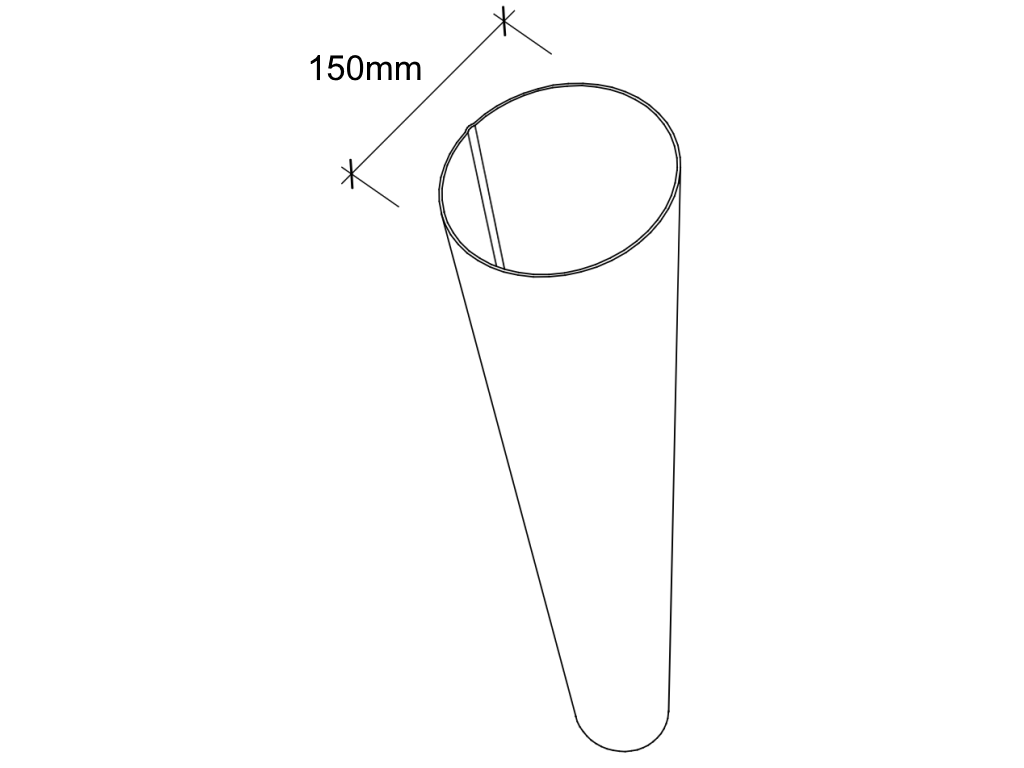 Stramit® 150mm Adjustable Offset Round Downpipe .55BMT Colorbond