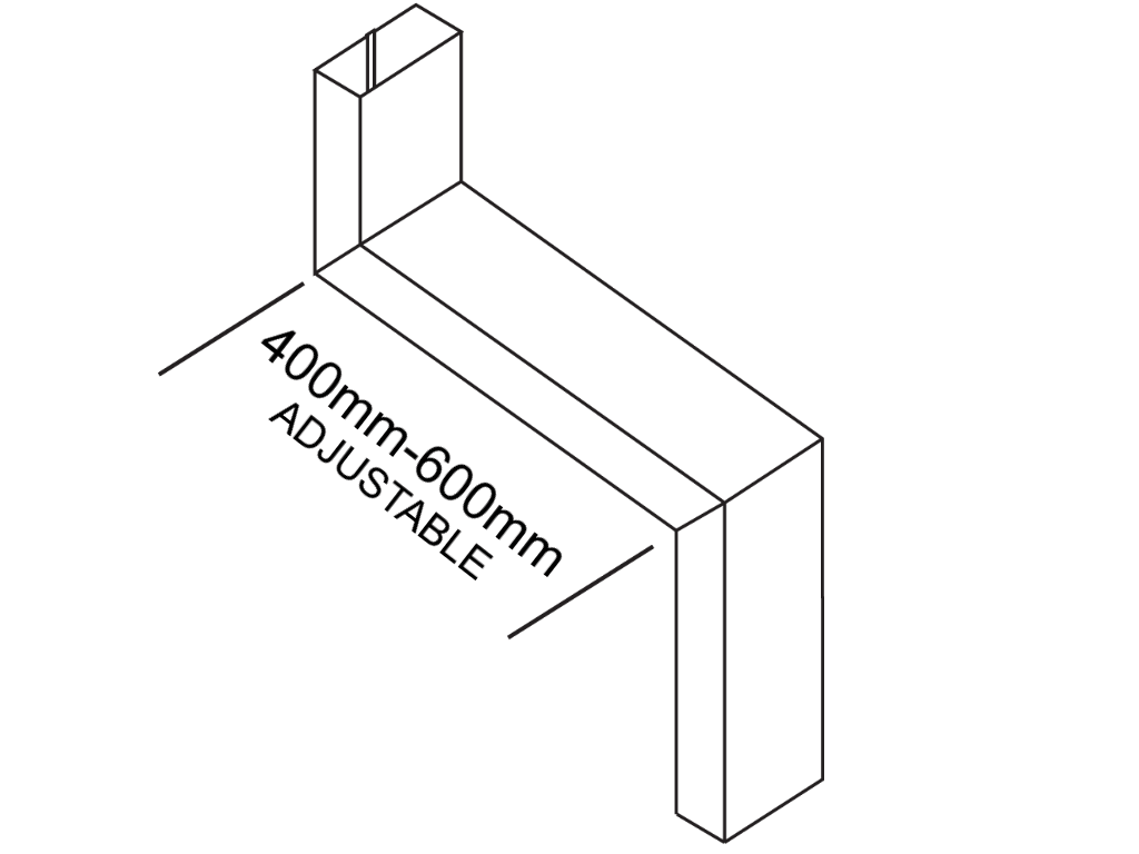 Stramit® 100x75mm Adjustable Offset Rectangular Downpipe .40BMT