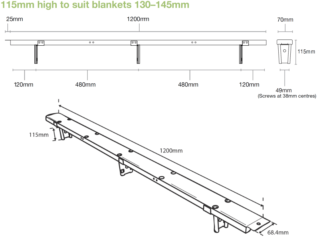 Roof Razor® Insulation Spacers 115mm C3 (Cyclonic) Pack of 6 Online
